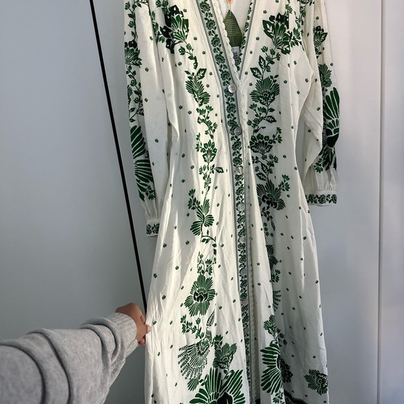 FARM Rio Green and White Maxi Dress - Picture 4 of 6